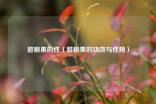 碧根果的性（碧根果的功效与作用）