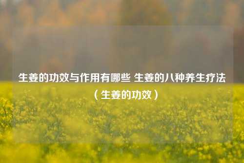 生姜的功效与作用有哪些 生姜的八种养生疗法（生姜的功效）