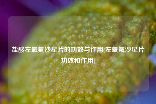 盐酸左氧氟沙星片的功效与作用(左氧氟沙星片功效和作用)