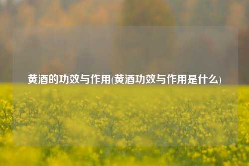 黄酒的功效与作用(黄酒功效与作用是什么)